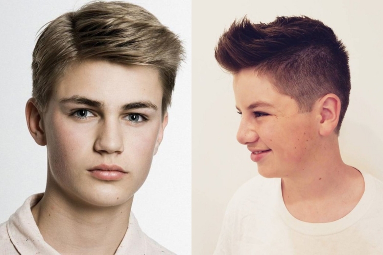Модная стрижка для мальчика подростка
