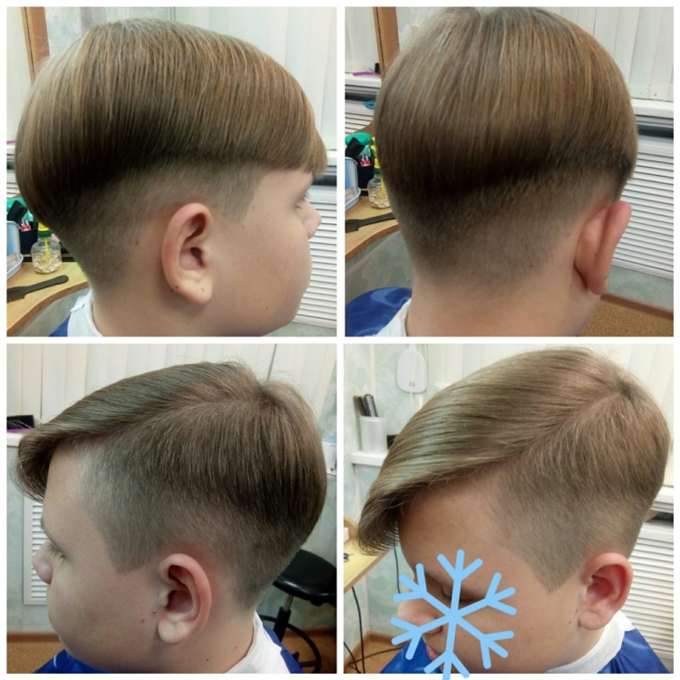 Стрижка для мальчика с резким переходом
