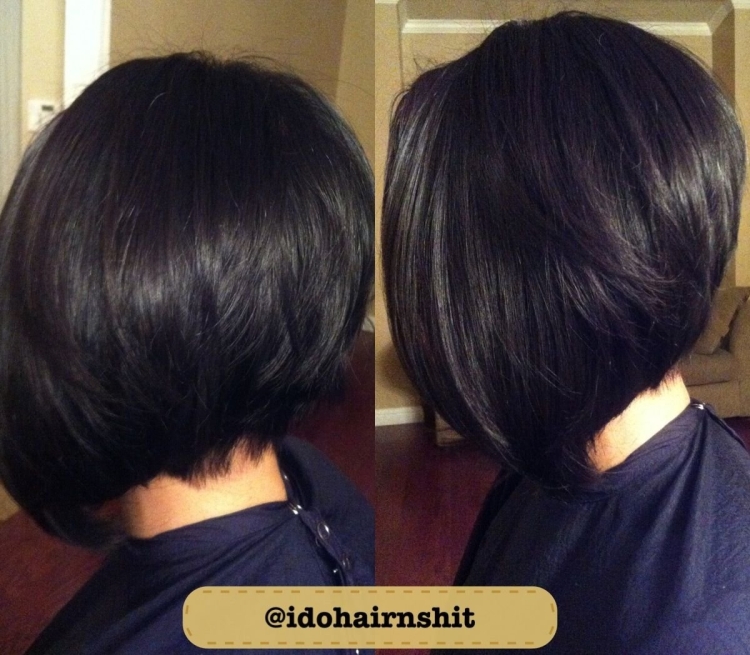 Черное градуированное каре Боб