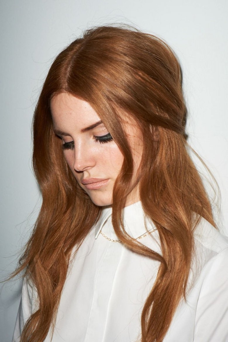 Лана дель Рей медный цвет волос