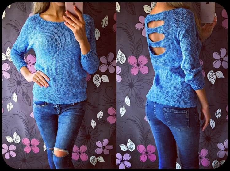 Кофта с дырками на спине