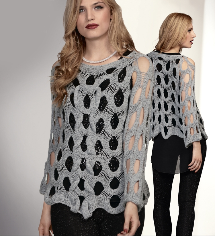 Кофта с крупными дырками