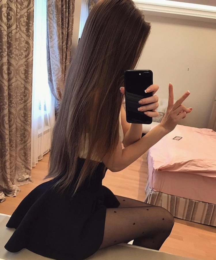 Длинные русые волосы селфи