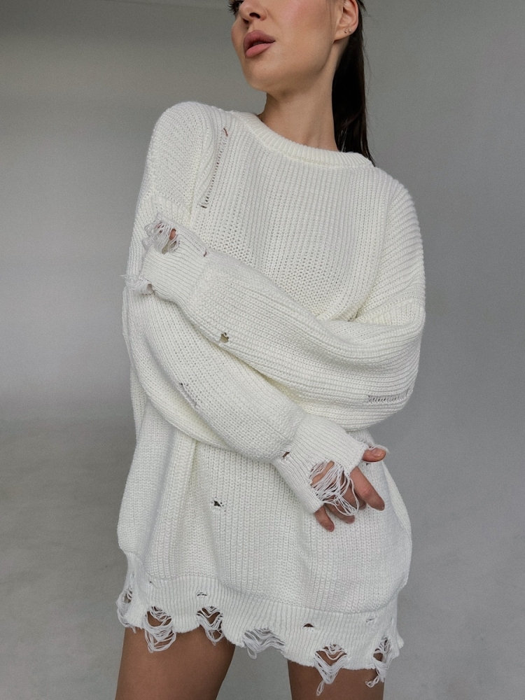 Белый свитер закрывающий шею фото