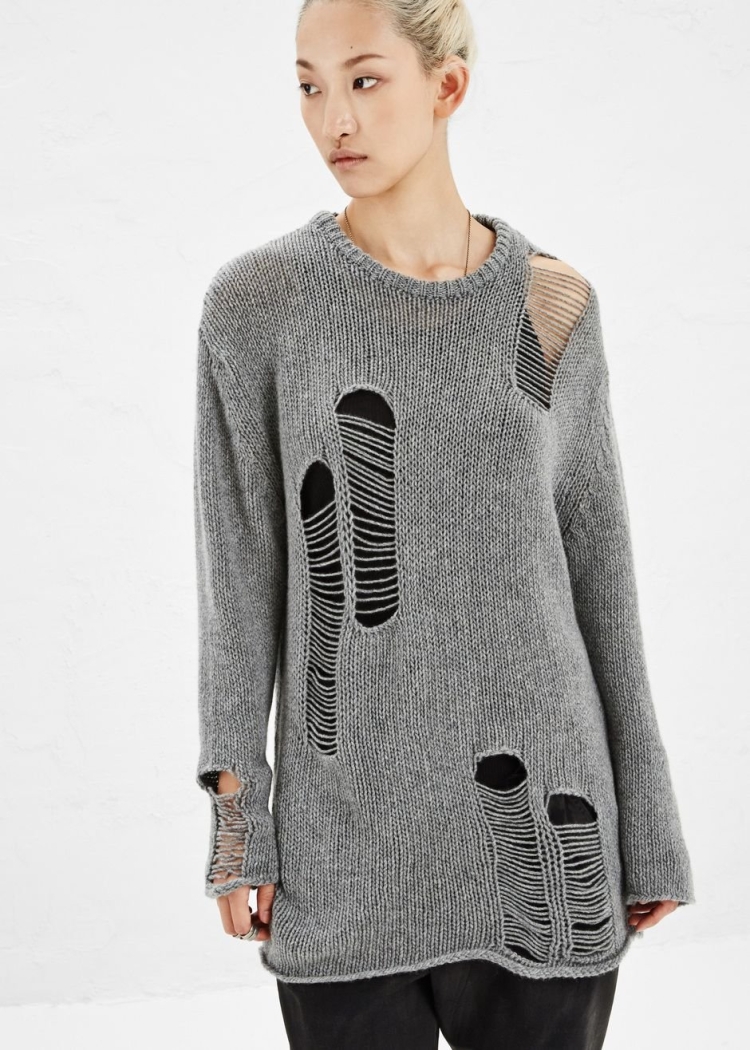 Лакшери-рвань в вязании спицами