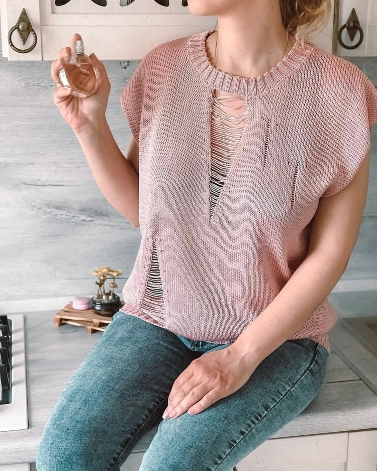 Пуловер лакшери рвань