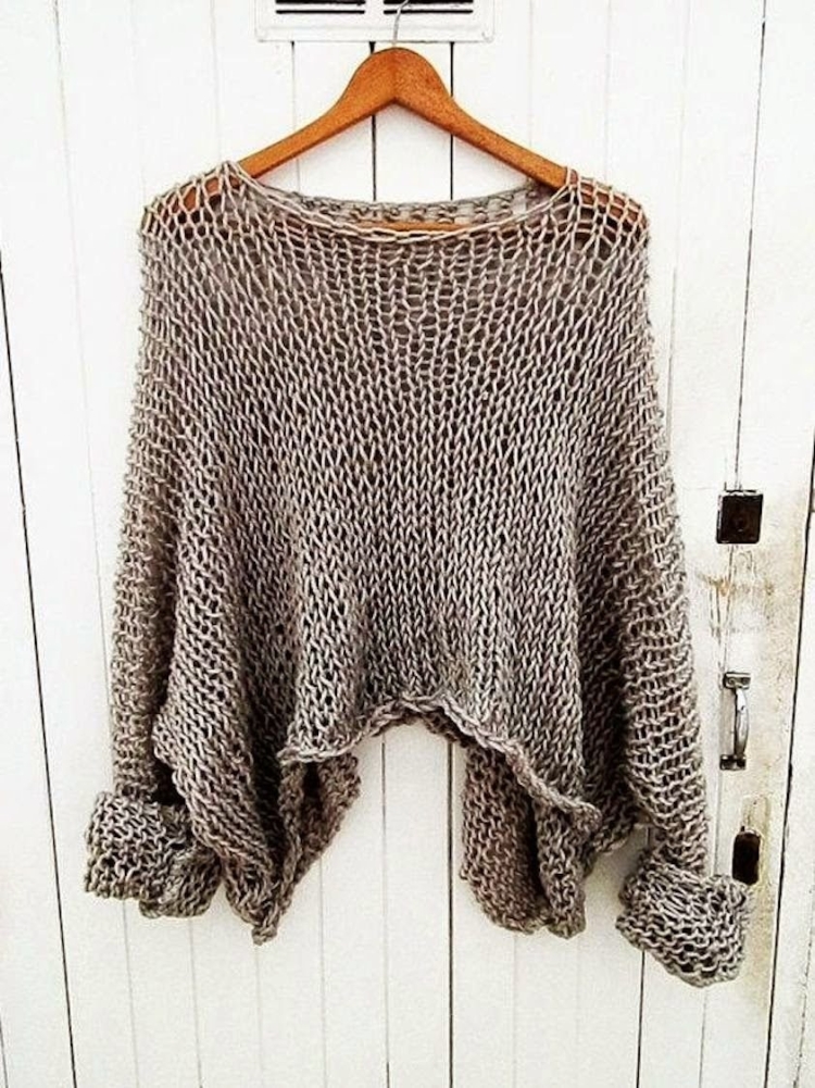 Джемпер в стиле бохо спицами