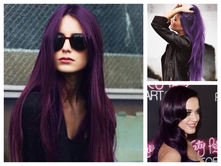 Сливовый цвет волос на темные волосы