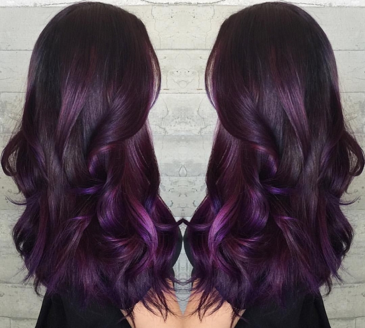 Баклажановый балаяж