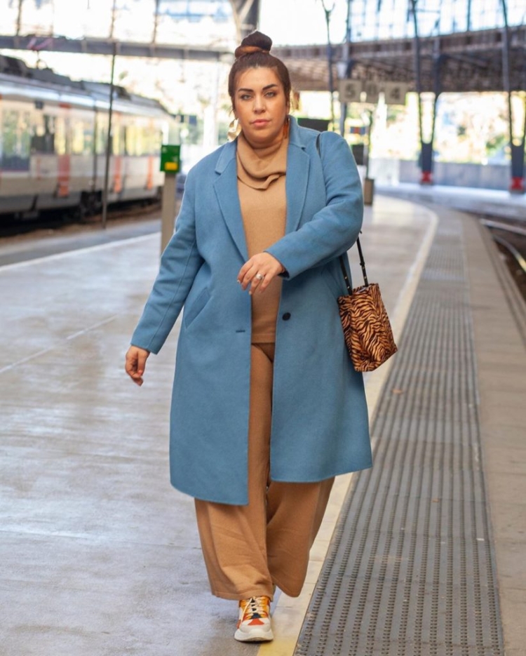 Пальто кокон плюс сайз