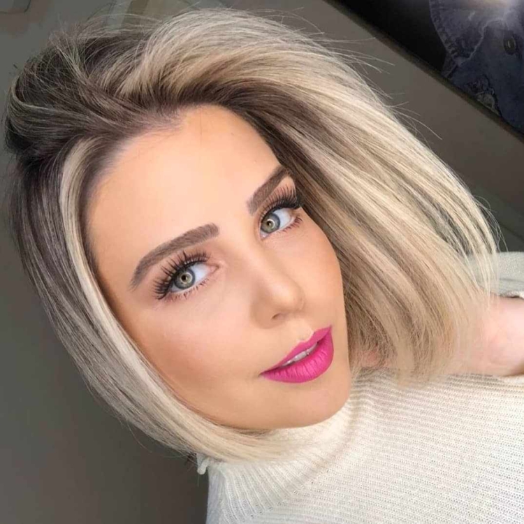 Окрашивание блонд каре 2022