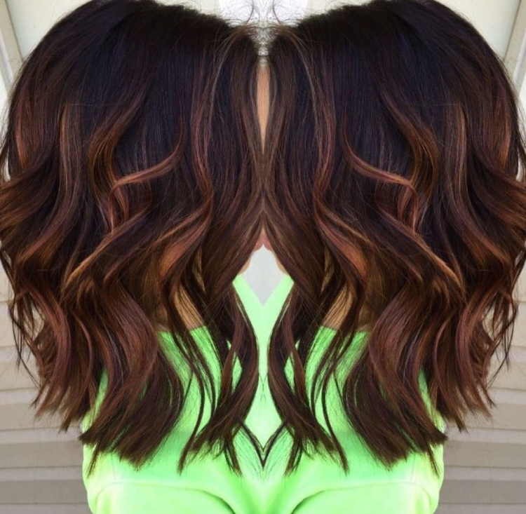 Балаяж на темные волосы