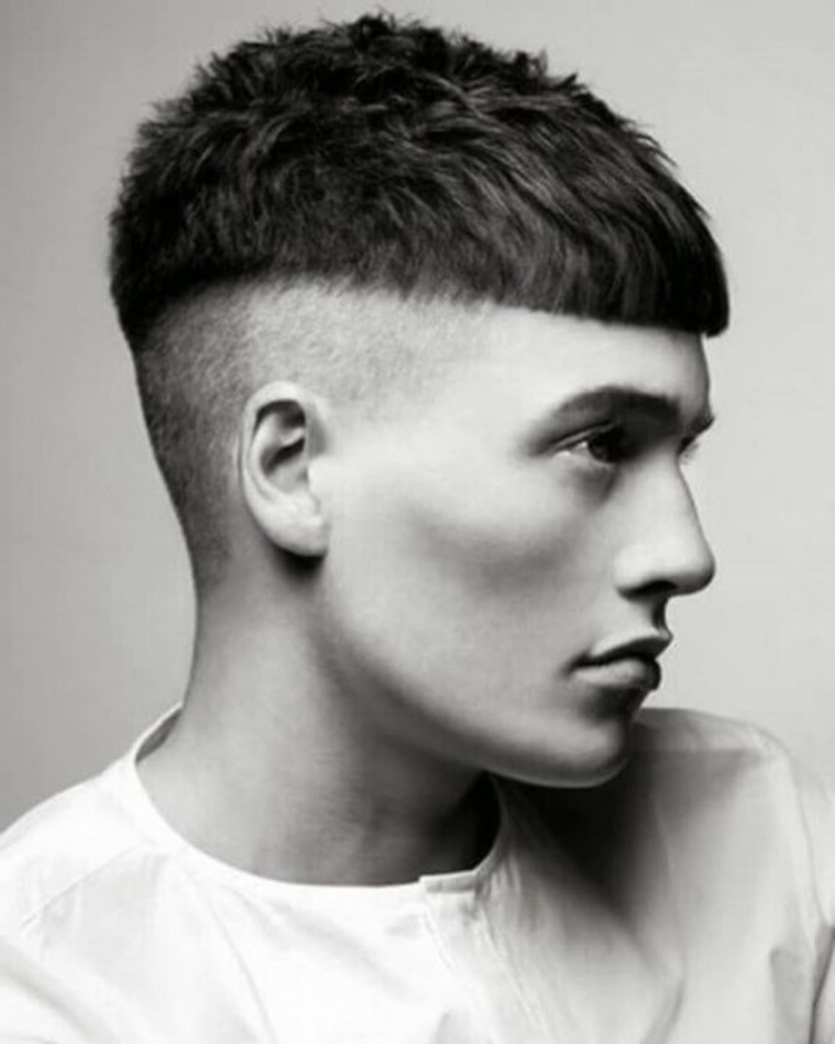 Причёска горшок мужская