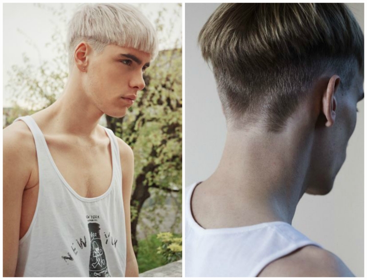 Стрижка горшок мужская