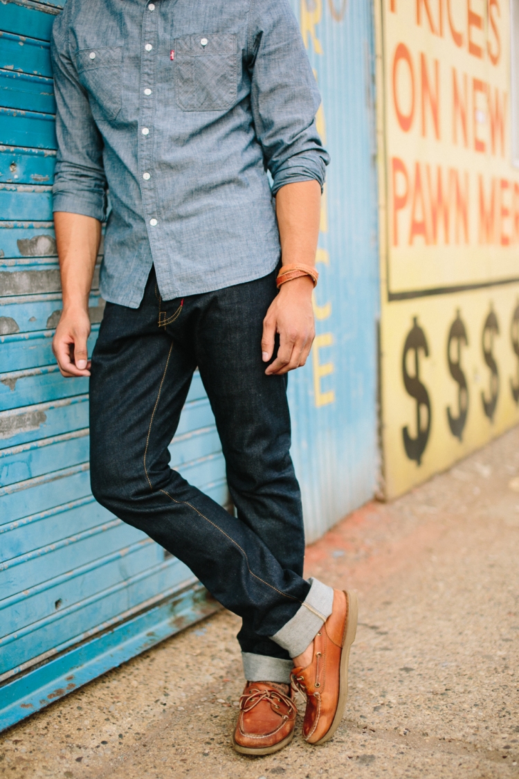 Лук с джинсовой рубашкой мужской