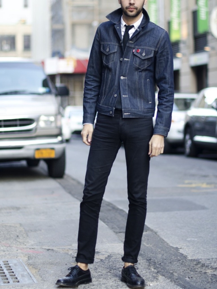 Джинсовая куртка с брюками мужская