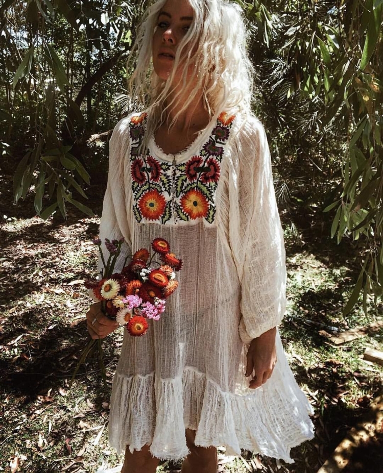 Мини платье в стиле бохо