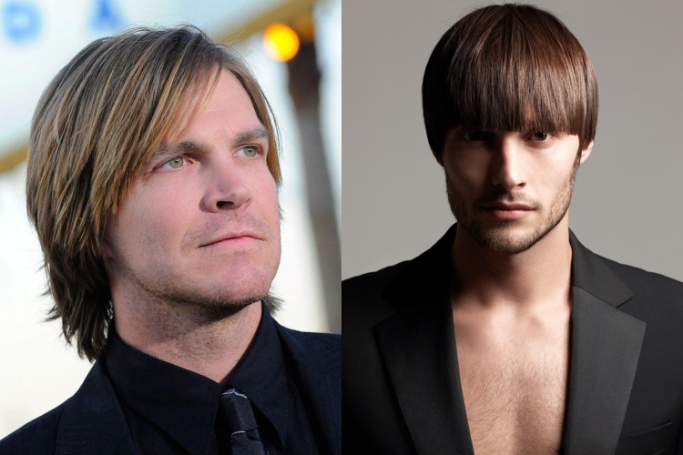 Мужское каре с челкой