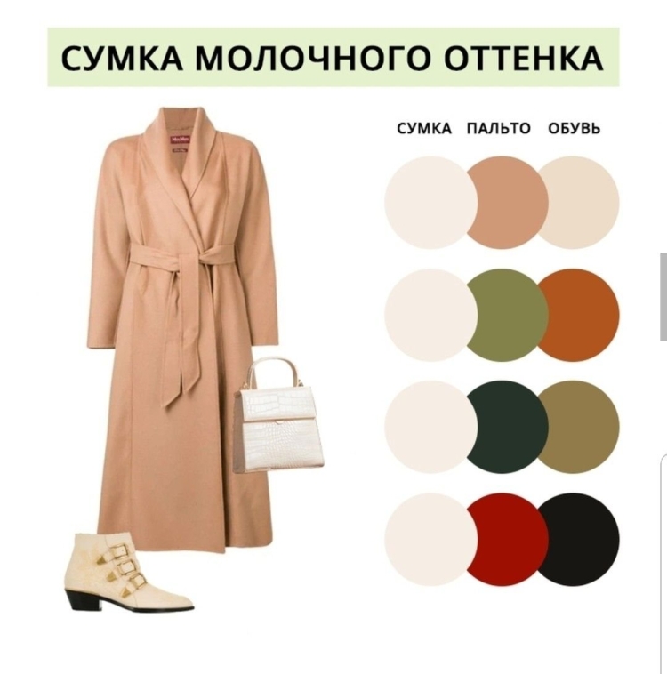 Сочетание цветов в верхней одежде