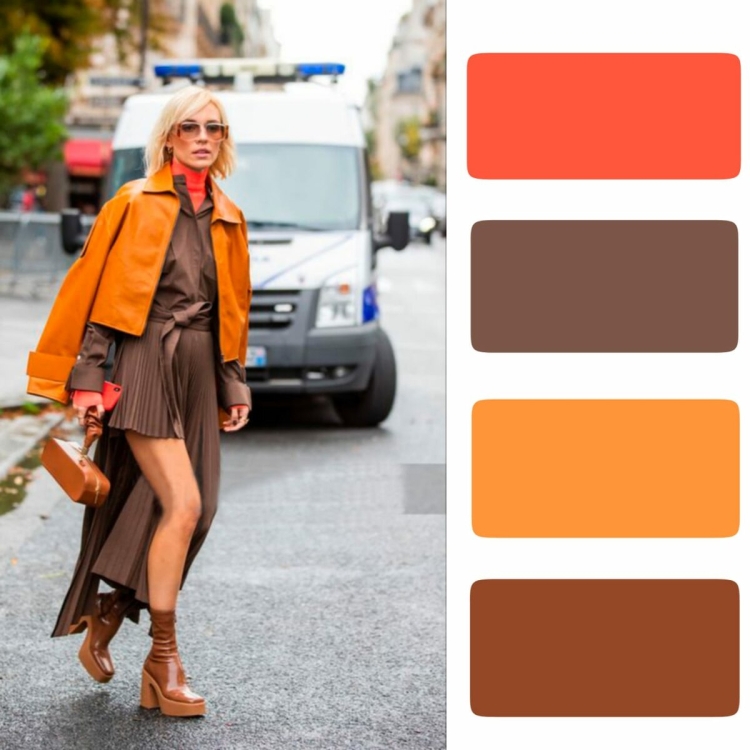 Морковный цвет сочетание