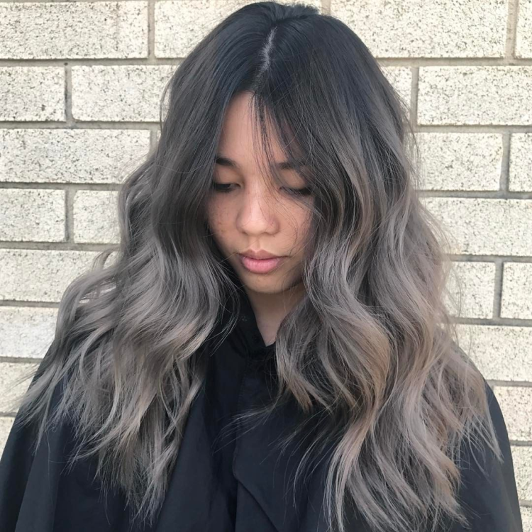 Темно пепельные волосы