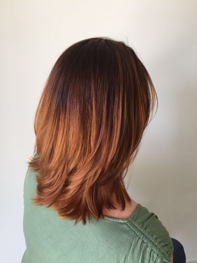 Лисий хвост на каре до плеч