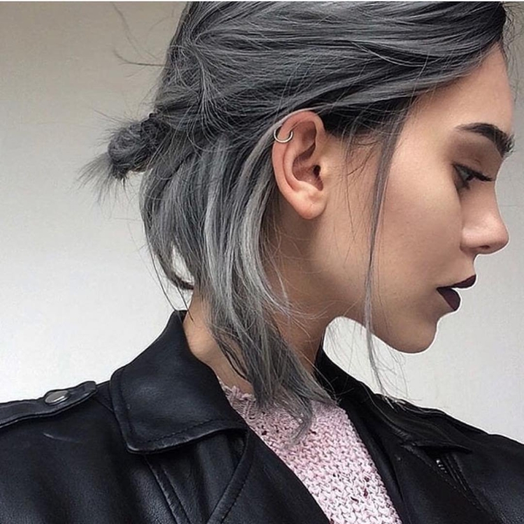 Пепельный на короткие волосы