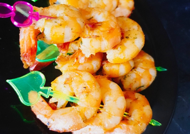 Креветки гриль на мультипекаре редмонд