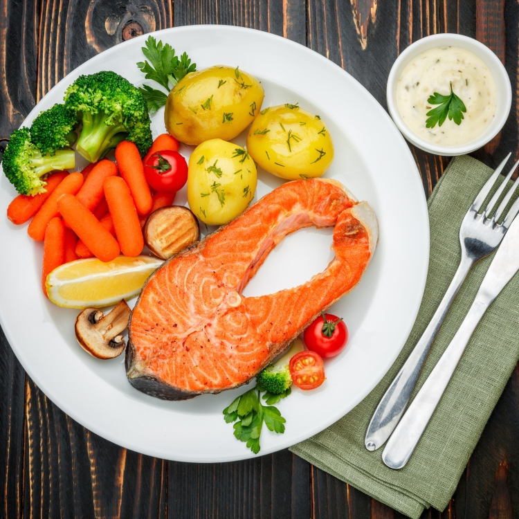 Рыба с овощами