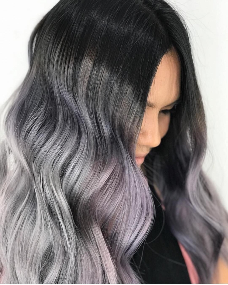 Серо черные волосы