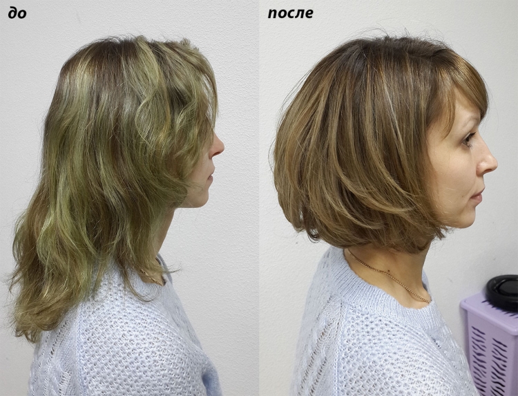 Каре после каскада на средние волосы