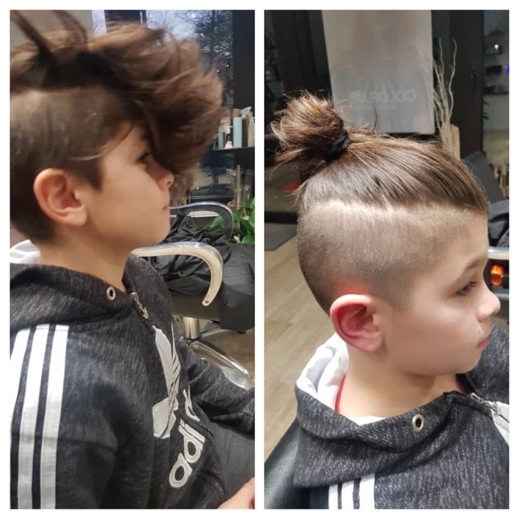 Причёски для мальчиков модные с хвостиком