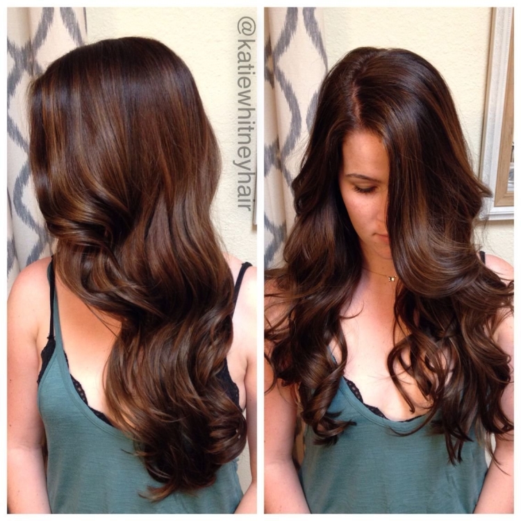 Цвет волос шоколад с карамелью на темные