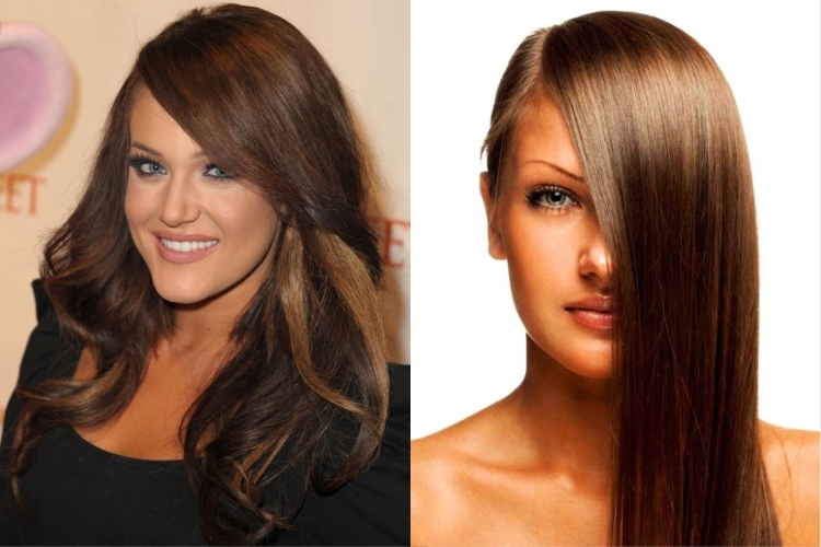 Из черного в Ореховый цвет волос