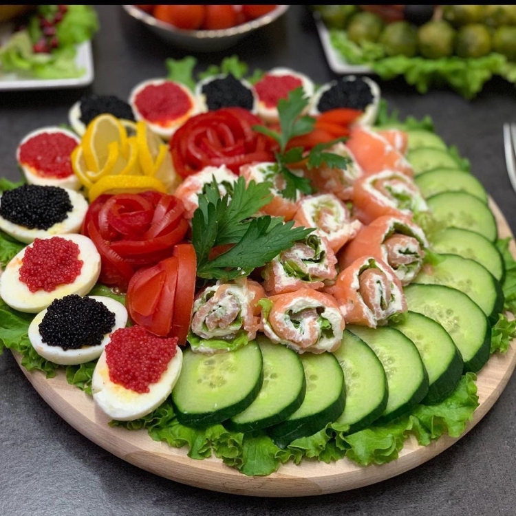 Украшение холодных закусок