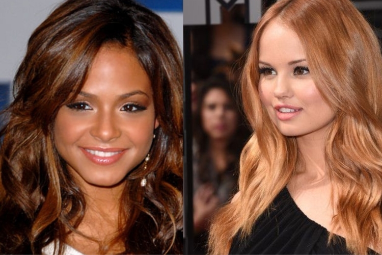 Карамельный цвет волос на темные