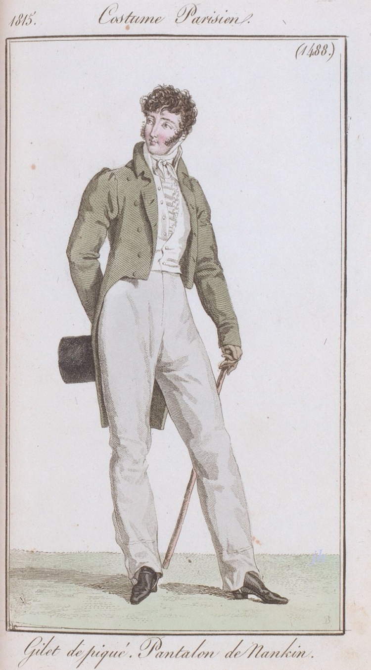 Мужской костюм в стиле Ампир рисунок