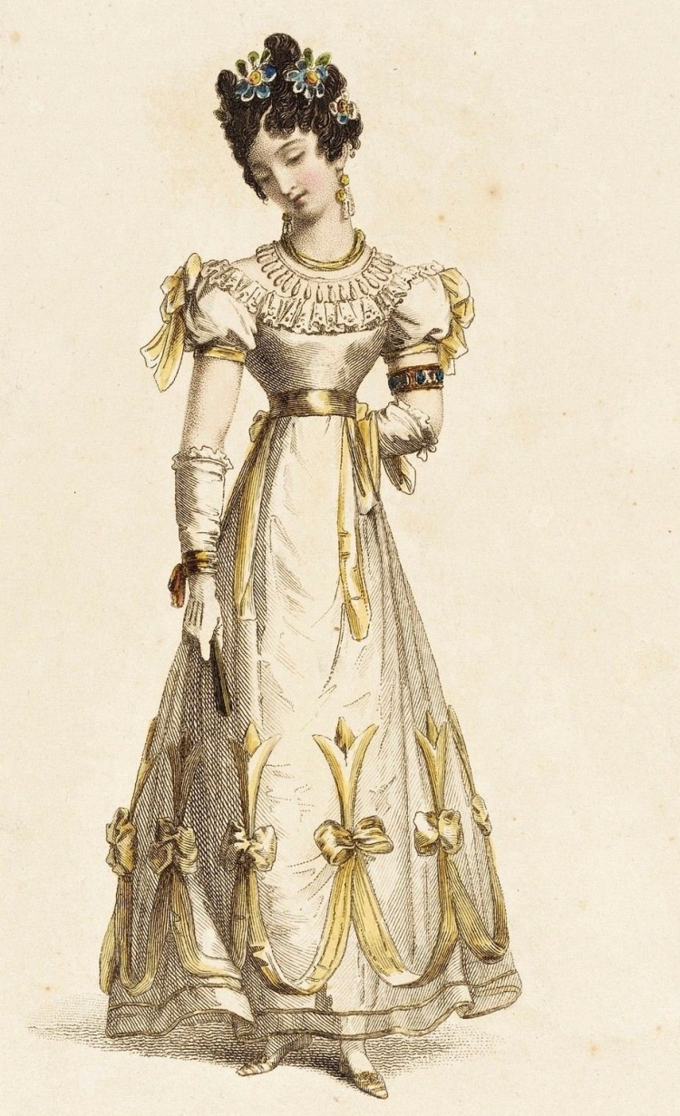 Костюм Бидермайер 19 век Франция