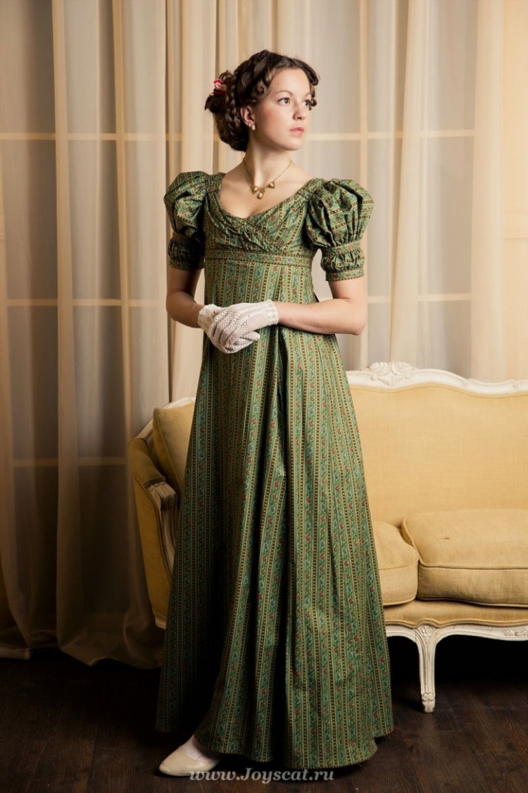 Зелёные платья Ампир 19 век