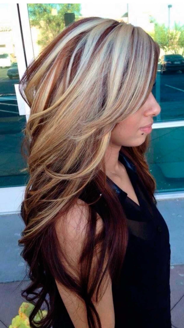 Красивое мелирование на темные волосы