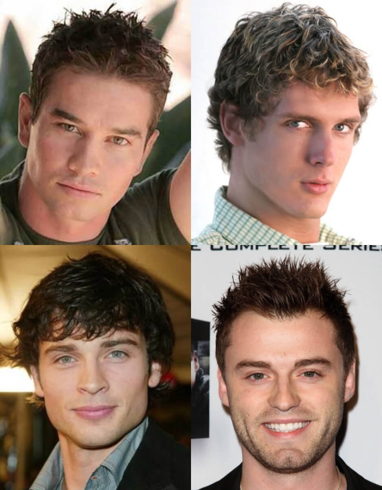 Кудрявые прически для круглолицых мужчин