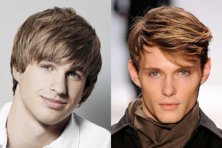 Средняя стрижка мужская с челкой