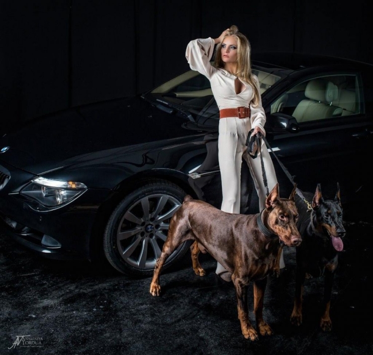 BMW x5 и Доберман