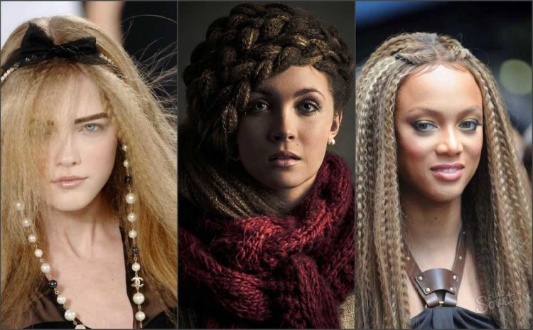 Прическа из гофрированных волос