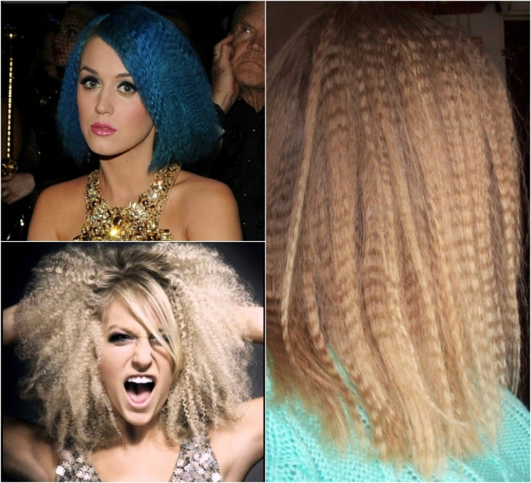 Гофре на короткие волосы