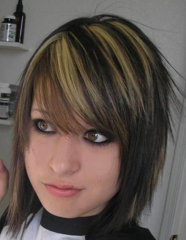 Мелированная челка