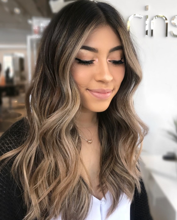 Контуринг окрашивание на темных волосах