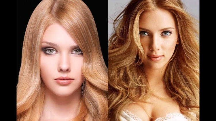 Золотистые оттенки волос для серых глаз