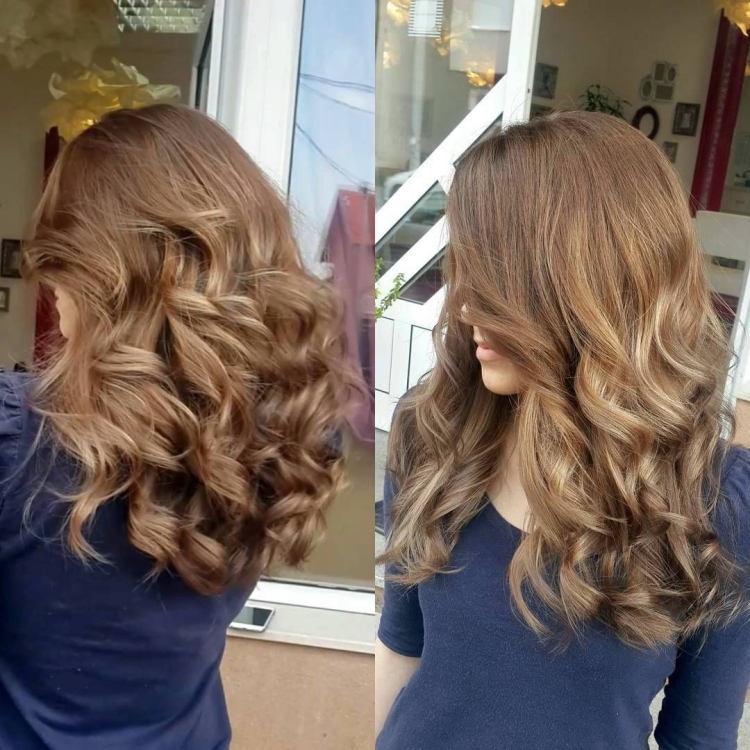 Тонирование волос цвет карамель