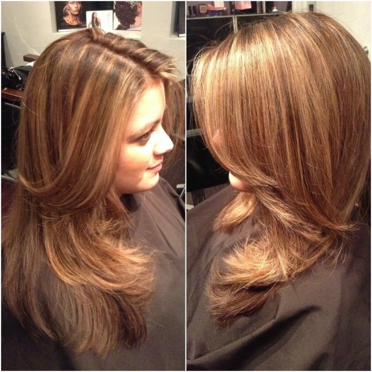 Молочный шоколад цвет волос с мелированием